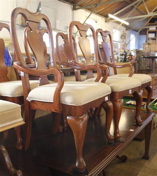 Cherrywood dining table & 6 chairs(-)